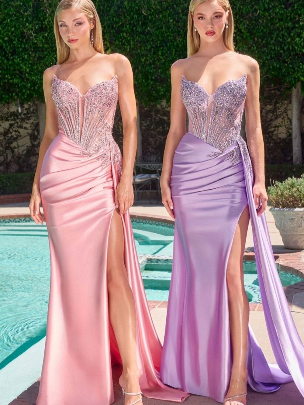 NEW LAVENDER Evening Gown Floor Length Formal Elegant Stunning CD722